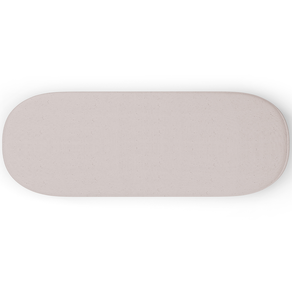 Kit 02 Puffs Decorativos Orgânicos Para Living Quarto 160cm Doha W01 Linho Bege - Lyam Decor