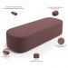 Kit 02 Puffs Decorativos Orgânicos Para Living Quarto 160cm Doha W01 Suede Rosê - Lyam Decor