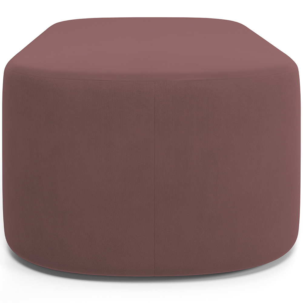 Kit 02 Puffs Decorativos Orgânicos Para Living Quarto 160cm Doha W01 Suede Rosê - Lyam Decor