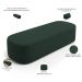 Kit 02 Puffs Decorativos Orgânicos Para Living Quarto 160cm Doha W01 Suede Verde Musgo - Lyam Decor
