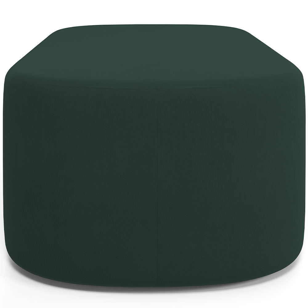 Kit 02 Puffs Decorativos Orgânicos Para Living Quarto 160cm Doha W01 Suede Verde Musgo - Lyam Decor