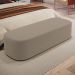 Kit 02 Puffs Decorativos Orgânicos Para Living Quarto 195cm Doha W01 Bouclê Bege - Lyam Decor