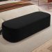 Kit 02 Puffs Decorativos Orgânicos Para Living Quarto 195cm Doha W01 Couríssimo Preto - Lyam Decor