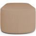 Kit 02 Puffs Decorativos Orgânicos Para Living Quarto 195cm Doha W01 Linho Bege Escuro - Lyam Decor