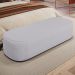 Kit 02 Puffs Decorativos Orgânicos Para Living Quarto 195cm Doha W01 Linho Cinza - Lyam Decor