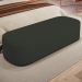 Kit 02 Puffs Decorativos Orgânicos Para Living Quarto 195cm Doha W01 Linho Verde Musgo - Lyam Decor