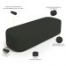 Kit 02 Puffs Decorativos Orgânicos Para Living Quarto 195cm Doha W01 Linho Verde Musgo - Lyam Decor