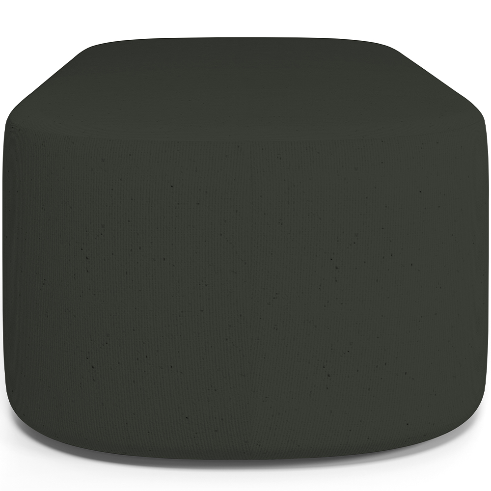 Kit 02 Puffs Decorativos Orgânicos Para Living Quarto 195cm Doha W01 Linho Verde Musgo - Lyam Decor