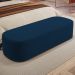 Kit 02 Puffs Decorativos Orgânicos Para Living Quarto 195cm Doha W01 Suede Azul Marinho - Lyam Decor