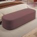 Kit 02 Puffs Decorativos Orgânicos Para Living Quarto 195cm Doha W01 Suede Rosê - Lyam Decor