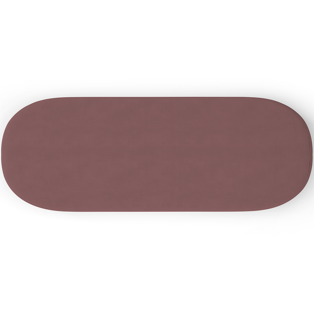 Kit 02 Puffs Decorativos Orgânicos Para Living Quarto 195cm Doha W01 Suede Rosê - Lyam Decor
