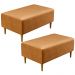 Kit 02 Puffs Decorativos Para Sala De Estar Cléo W01 Pés Palito 90 cm Courissímo Whisky - Lyam Decor