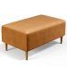 Kit 02 Puffs Decorativos Para Sala De Estar Cléo W01 Pés Palito 90 cm Courissímo Whisky - Lyam Decor