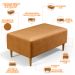 Kit 02 Puffs Decorativos Para Sala De Estar Cléo W01 Pés Palito 90 cm Courissímo Whisky - Lyam Decor