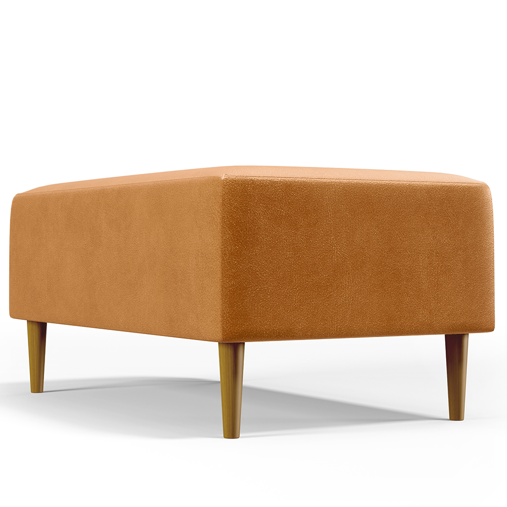 Kit 02 Puffs Decorativos Para Sala De Estar Cléo W01 Pés Palito 90 cm Courissímo Whisky - Lyam Decor