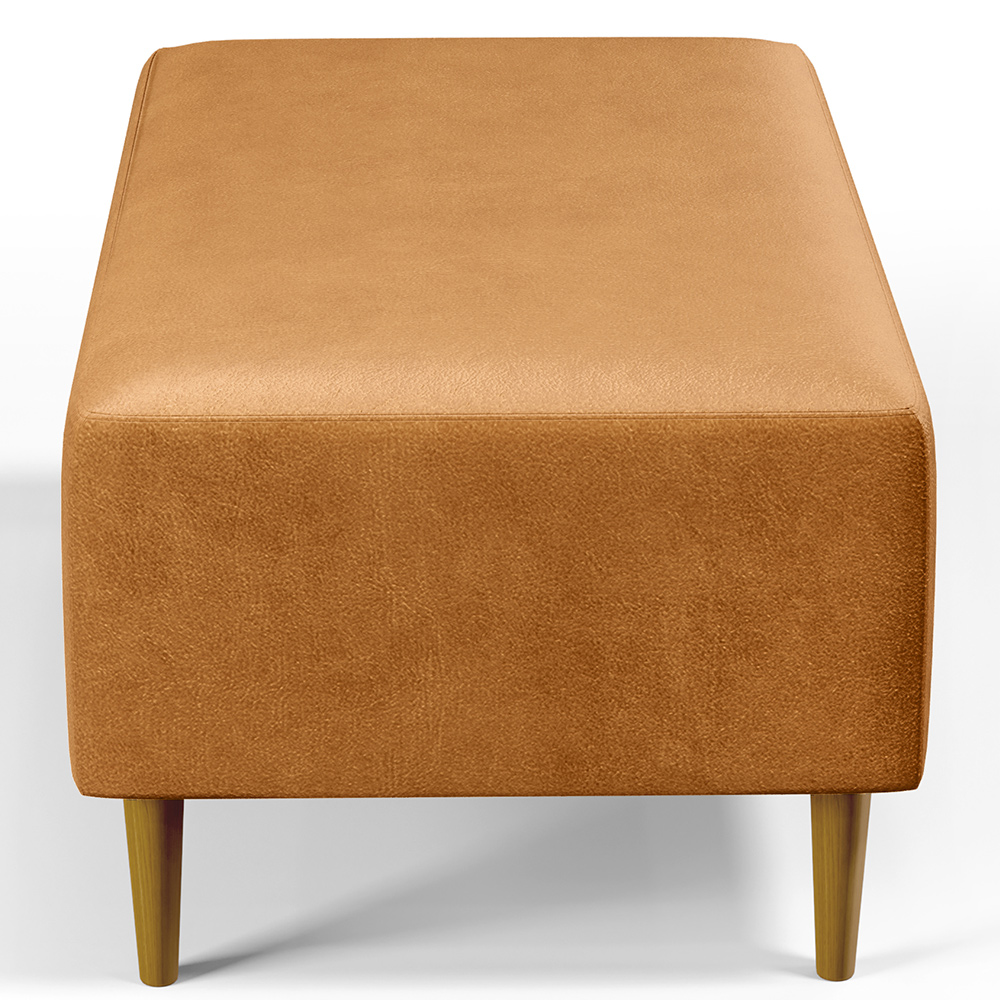 Kit 02 Puffs Decorativos Para Sala De Estar Cléo W01 Pés Palito 90 cm Courissímo Whisky - Lyam Decor