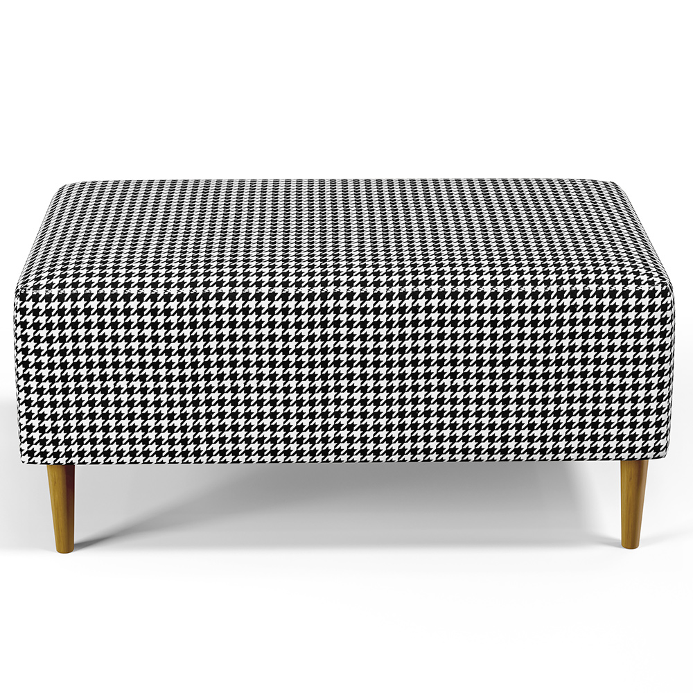 Kit 02 Puffs Decorativos Para Sala De Estar Cléo W01 Pés Palito 90 cm Pied Poule - Lyam Decor