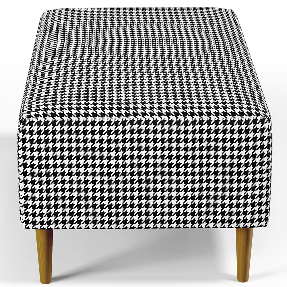 Kit 02 Puffs Decorativos Para Sala De Estar Cléo W01 Pés Palito 90 cm Pied Poule - Lyam Decor