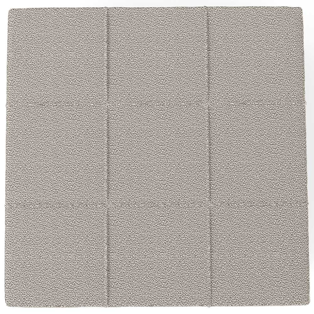 Kit 02 Puffs Decorativos Para Sala De Estar Quadrado Milano 90x90 W01 Bouclê Bege - Lyam Decor