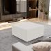 Kit 02 Puffs Decorativos Para Sala De Estar Quadrado Milano 90x90 W01 Bouclê Cru - Lyam Decor