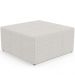 Kit 02 Puffs Decorativos Para Sala De Estar Quadrado Milano 90x90 W01 Bouclê Cru - Lyam Decor
