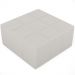 Kit 02 Puffs Decorativos Para Sala De Estar Quadrado Milano 90x90 W01 Bouclê Cru - Lyam Decor