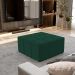 Kit 02 Puffs Decorativos Para Sala De Estar Quadrado Milano 90x90 W01 Bouclê Verde - Lyam Decor
