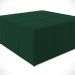 Kit 02 Puffs Decorativos Para Sala De Estar Quadrado Milano 90x90 W01 Bouclê Verde - Lyam Decor