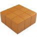 Kit 02 Puffs Decorativos Para Sala De Estar Quadrado Milano 90x90 W01 Couríssimo Whisky - Lyam Decor