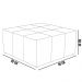 Kit 02 Puffs Decorativos Para Sala De Estar Quadrado Milano 90x90 W01 Couríssimo Whisky - Lyam Decor