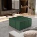 Kit 02 Puffs Decorativos Para Sala De Estar Quadrado Milano 90x90 W01 Facto Verde Musgo - Lyam Decor
