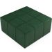 Kit 02 Puffs Decorativos Para Sala De Estar Quadrado Milano 90x90 W01 Facto Verde Musgo - Lyam Decor