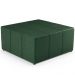 Kit 02 Puffs Decorativos Para Sala De Estar Quadrado Milano 90x90 W01 Facto Verde Musgo - Lyam Decor
