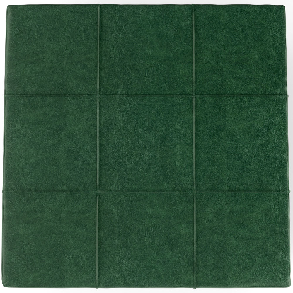 Kit 02 Puffs Decorativos Para Sala De Estar Quadrado Milano 90x90 W01 Facto Verde Musgo - Lyam Decor