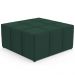 Kit 02 Puffs Decorativos Para Sala de Estar Quadrado Milano 90x90 W01 Linho Verde Musgo - Lyam Decor