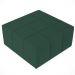 Kit 02 Puffs Decorativos Para Sala de Estar Quadrado Milano 90x90 W01 Linho Verde Musgo - Lyam Decor