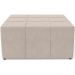 Kit 02 Puffs Decorativos Para Sala de Estar Quadrado Milano 90x90 W01 Suede Bege - Lyam Decor