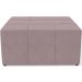 Kit 02 Puffs Decorativos Para Sala de Estar Quadrado Milano 90x90 W01 Suede Rosê - Lyam Decor