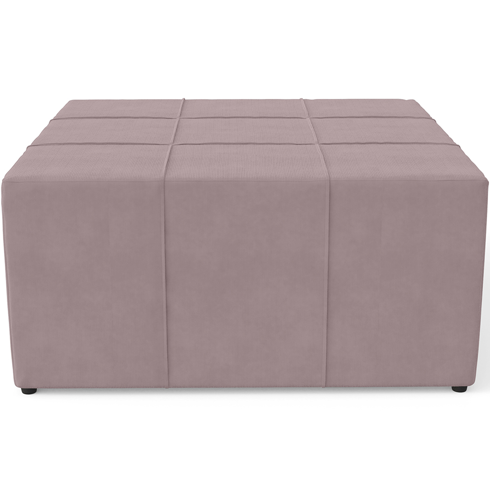 Kit 02 Puffs Decorativos Para Sala de Estar Quadrado Milano 90x90 W01 Suede Rosê - Lyam Decor