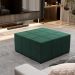 Kit 02 Puffs Decorativos Para Sala de Estar Quadrado Milano 90x90 W01 Suede Verde Musgo - Lyam Decor