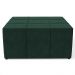 Kit 02 Puffs Decorativos Para Sala de Estar Quadrado Milano 90x90 W01 Suede Verde Musgo - Lyam Decor