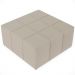 Kit 02 Puffs Decorativos Para Sala de Estar Quadrado Milano 90x90cm W01 Linho Bege - Lyam Decor