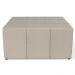 Kit 02 Puffs Decorativos Para Sala de Estar Quadrado Milano 90x90cm W01 Linho Bege - Lyam Decor