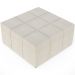 Kit 02 Puffs Decorativos Para Sala de Estar Quadrado Milano 90x90cm W01 Linho Champagne - Lyam Decor