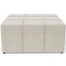 Kit 02 Puffs Decorativos Para Sala de Estar Quadrado Milano 90x90cm W01 Linho Champagne - Lyam Decor