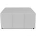 Kit 02 Puffs Decorativos Para Sala de Estar Quadrado Milano 90x90cm W01 Linho Cinza - Lyam Decor