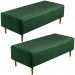Kit 02 Puffs Decorativos Sala Estar Bali W01 Pés Palito 120x50cm Facto Verde Musgo - Lyam Decor