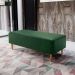 Kit 02 Puffs Decorativos Sala Estar Bali W01 Pés Palito 120x50cm Facto Verde Musgo - Lyam Decor