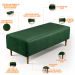 Kit 02 Puffs Decorativos Sala Estar Bali W01 Pés Palito 120x50cm Facto Verde Musgo - Lyam Decor