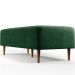 Kit 02 Puffs Decorativos Sala Estar Bali W01 Pés Palito 120x50cm Facto Verde Musgo - Lyam Decor